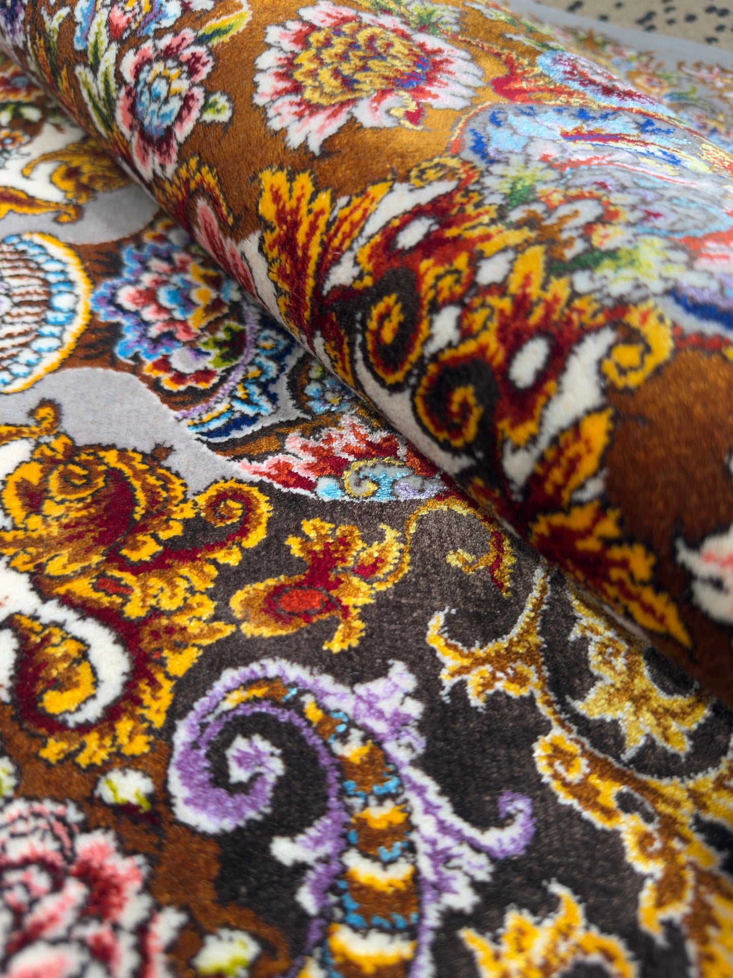 Pure Wool & Silk Persian Rug