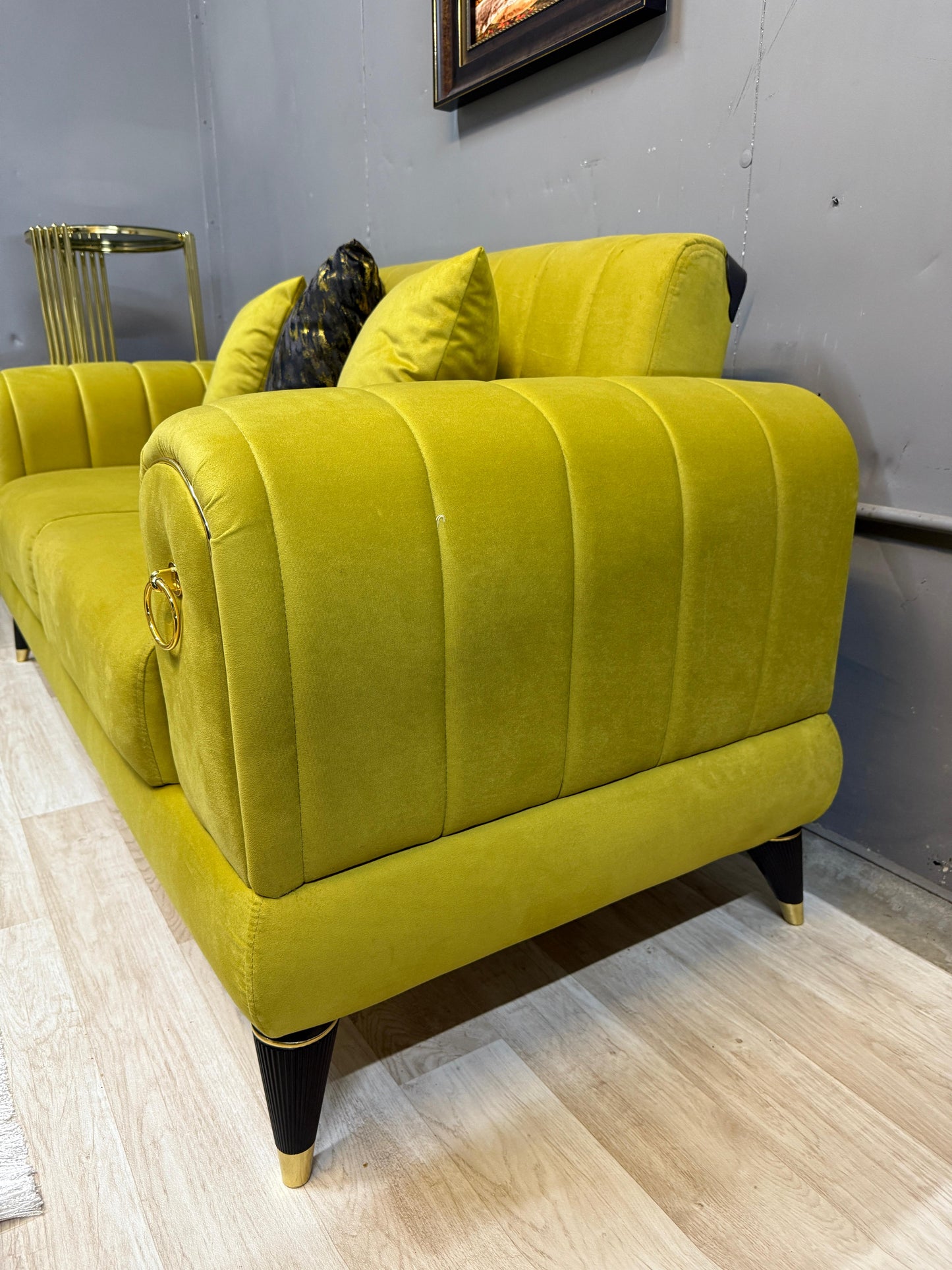 Vibrant Toledo Yellow Sofa Set - 3 Seater + 2 Seater with Storage for £1200 | Free UK Delivery