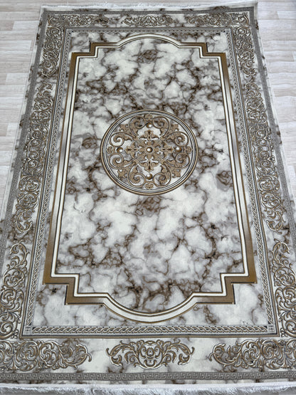 Luxurious 1200 Reeds Machine-Made Persian Rug | Free Delivery & Available in Silver and Smokey