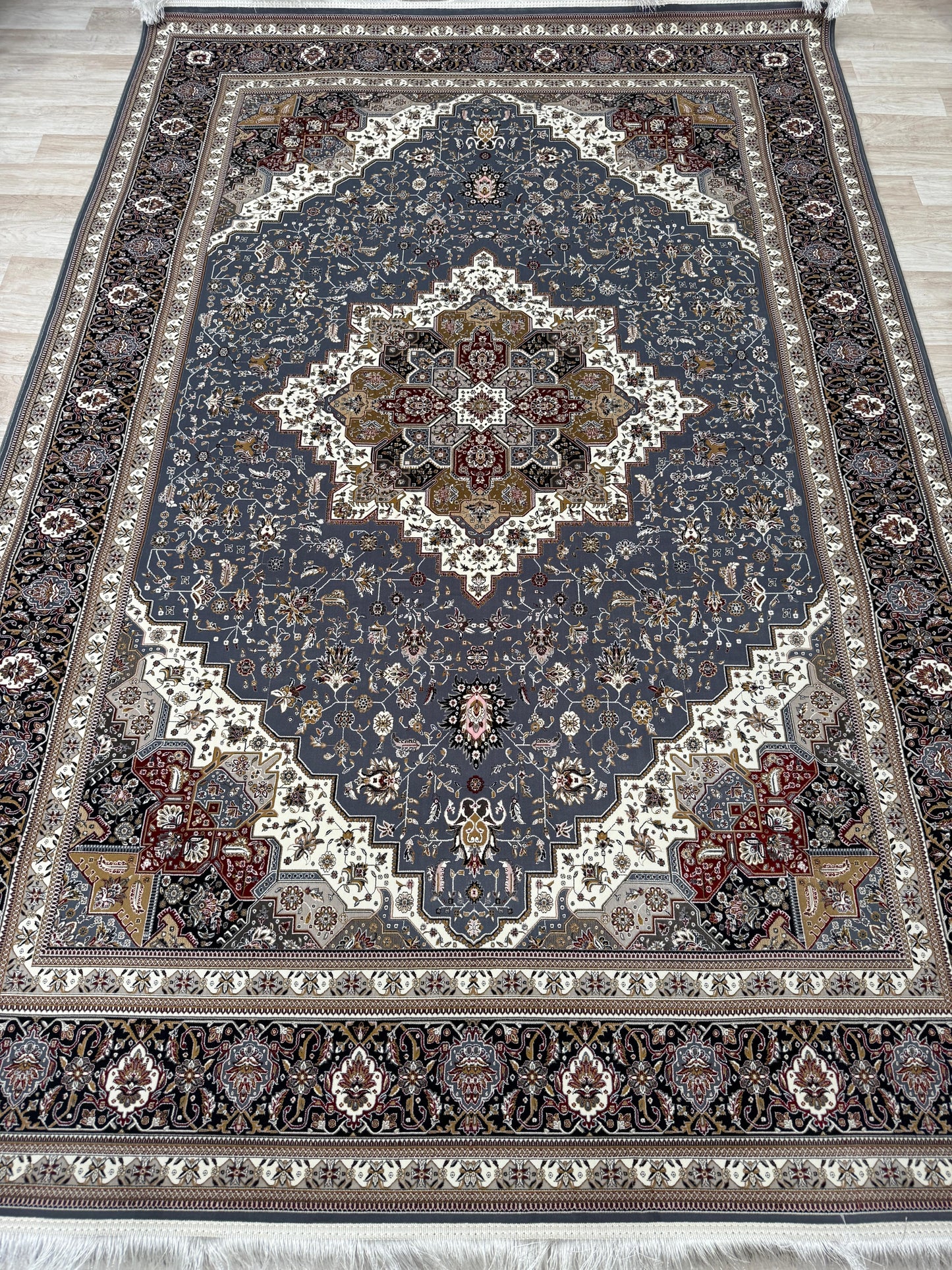 Classic 1200 Reeds Machine-Made Area Rug | Free Delivery & Available in Red, Metallic Blue, and Mustard