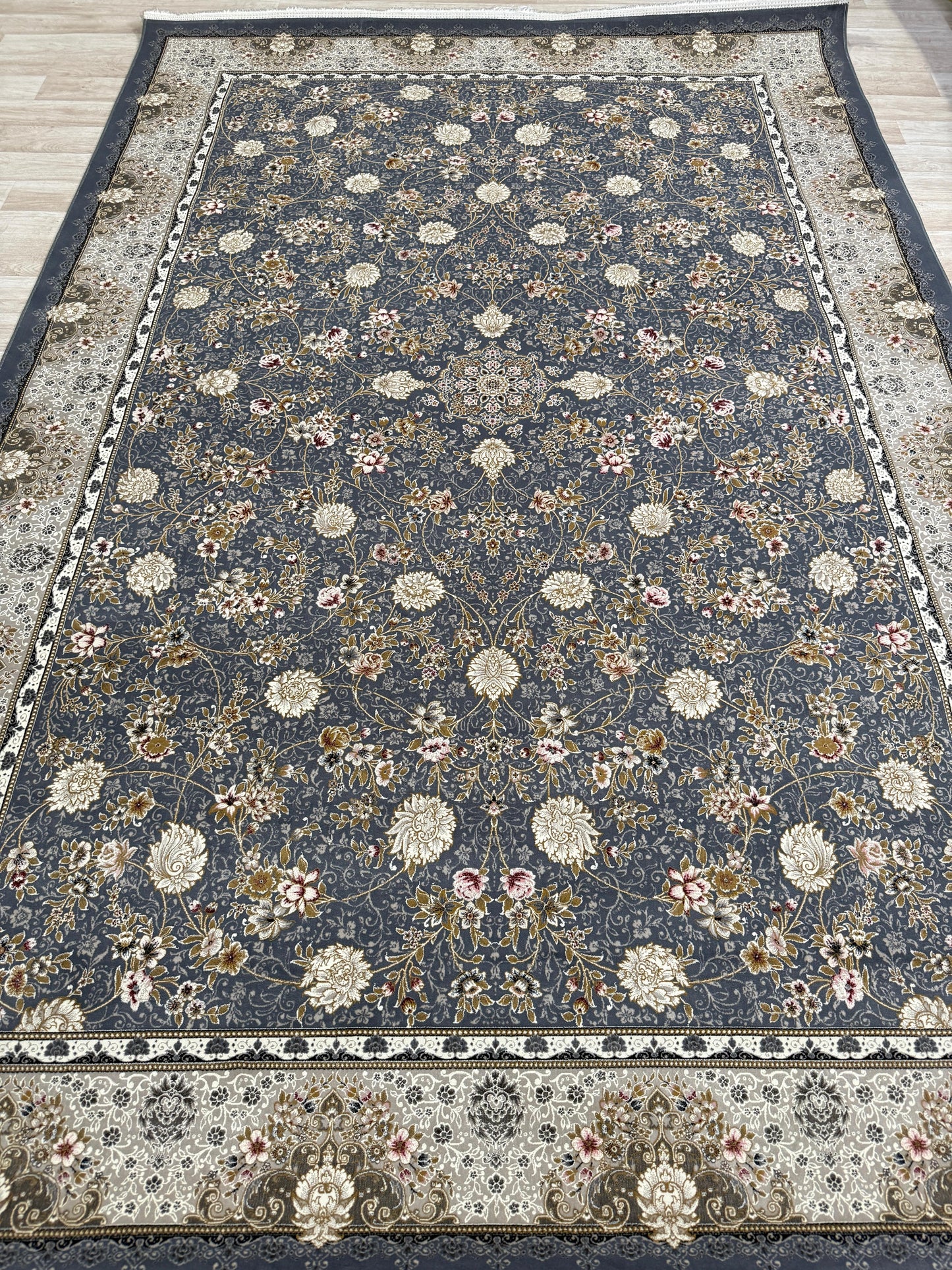 Floral Design 1200 Reeds Machine-Made Rug | Elegant Patterns in 6 Colours