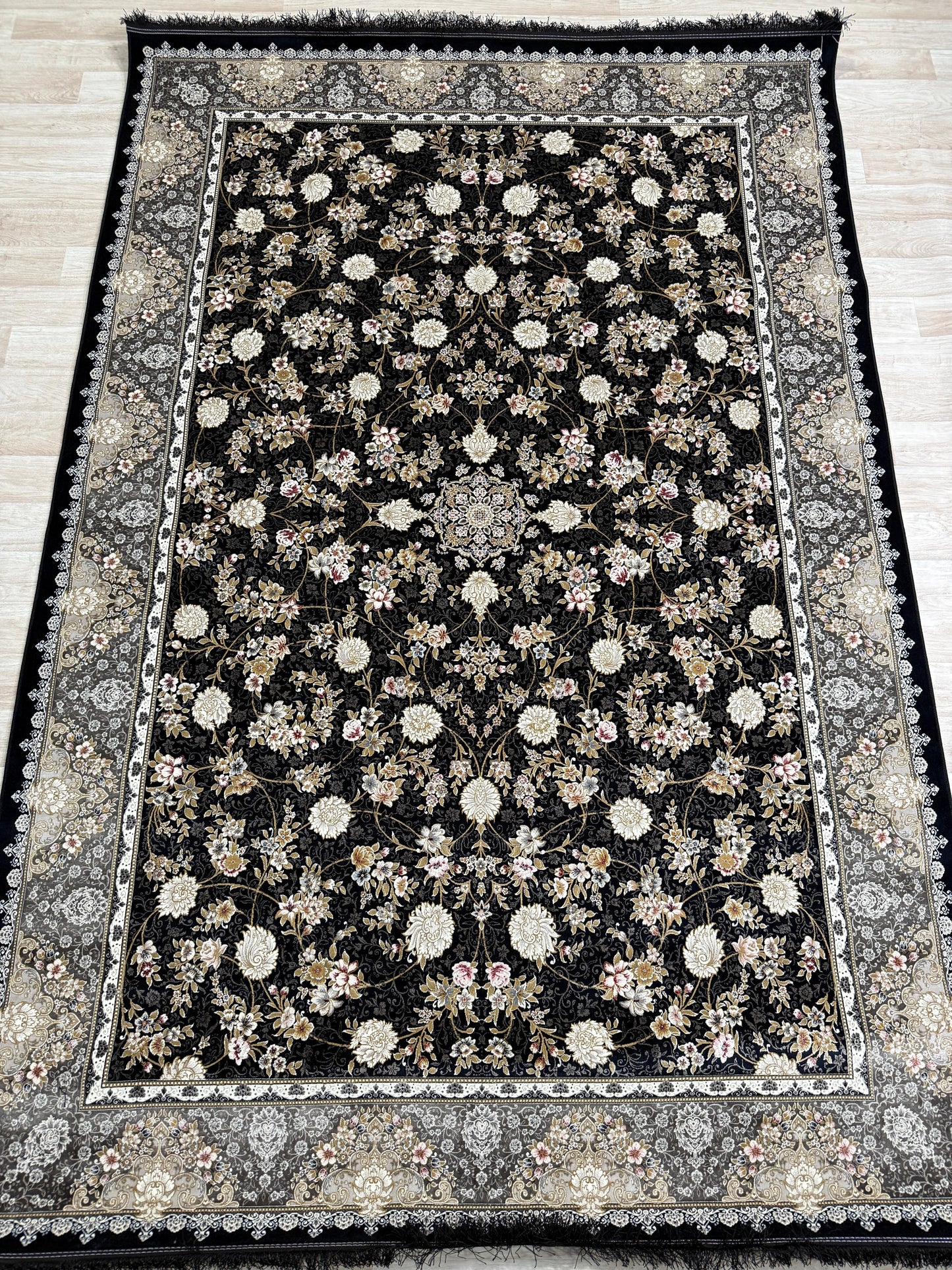 Floral Design 1200 Reeds Machine-Made Rug | Elegant Patterns in 6 Colours