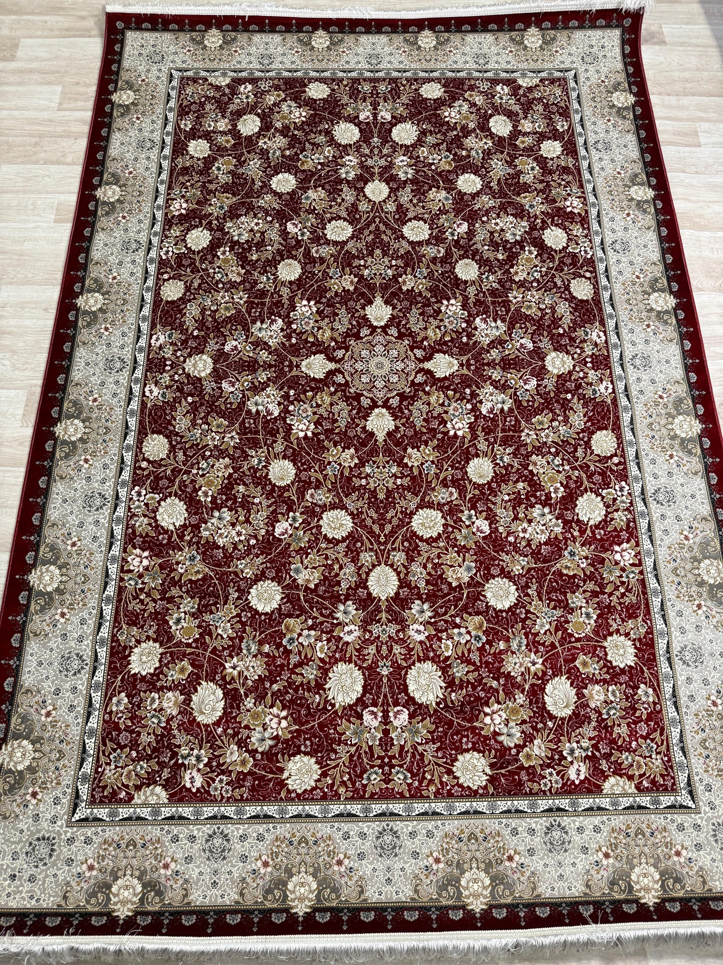 Floral Design 1200 Reeds Machine-Made Rug | Elegant Patterns in 6 Colours