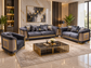 Romance Luxury Velvet 3+2+1 Sofa Set | Beige, Green & Grey