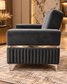 Luxury Velvet Storage Armchair – Modern Accent Chair with Chrome Trim