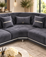 Bolivia Luxury Velvet Corner Sofa – Dark Grey | 315 × 315cm