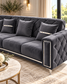 Bolivia Luxury Velvet Corner Sofa – Dark Grey | 315 × 315cm