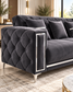 Bolivia Luxury Velvet Corner Sofa – Dark Grey | 315 × 315cm
