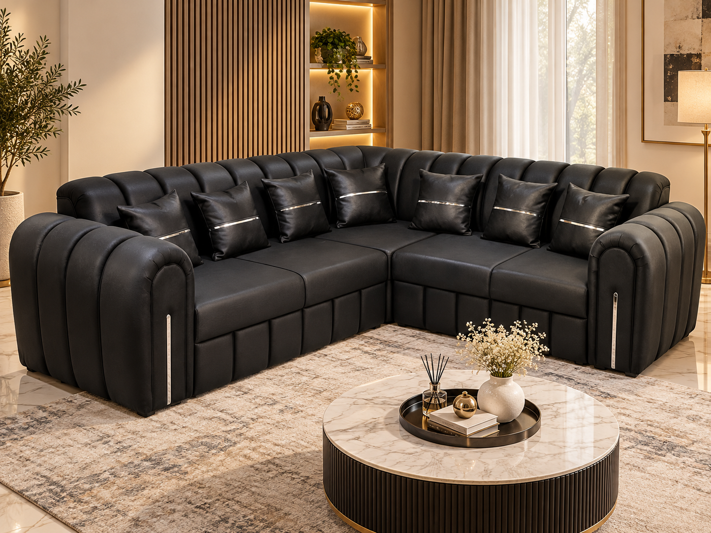 Vera Luxury Corner Sofa Bed – L-Shaped Sofa with Pull-Out Bed