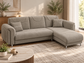 Dinamic Modern L-Shaped Corner Sofa with Chaise – Grey