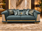 Romance Luxury Velvet 3+2+1 Sofa Set | Beige, Green & Grey
