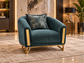 Romance Luxury Velvet 3+2+1 Sofa Set | Beige, Green & Grey