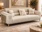 Armoni Luxury Velvet 3+2+1 Sofa Set | Cream & Beige