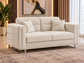 Fashion Luxury Velvet Sofa Set | Cream & Charcoal Grey