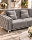 Bolivia Luxury Velvet Corner Sofa – Grey | 315 × 295cm