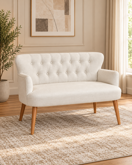 Roma Sofa Set – 2 Seater & 2 Armchairs | Cream & Blue