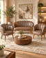 Papatya Sofa Set – 2 Seater & 2 Armchairs | Black & Brown