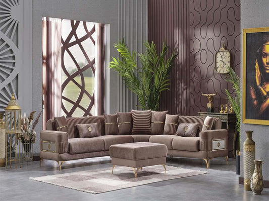 Aspendous Brown - Corner Sofa