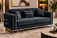Fashion Luxury Velvet Sofa Set | Cream & Charcoal Grey