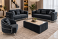 Fashion Luxury Velvet Sofa Set | Cream & Charcoal Grey