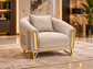 Romance Luxury Velvet 3+2+1 Sofa Set | Beige, Green & Grey