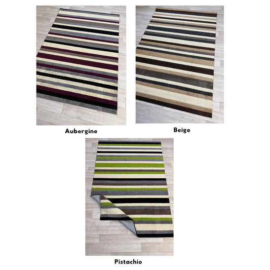 Linea Machine Washable Rug with Non-Slip Backing – Ideal for Hallways & Kitchens