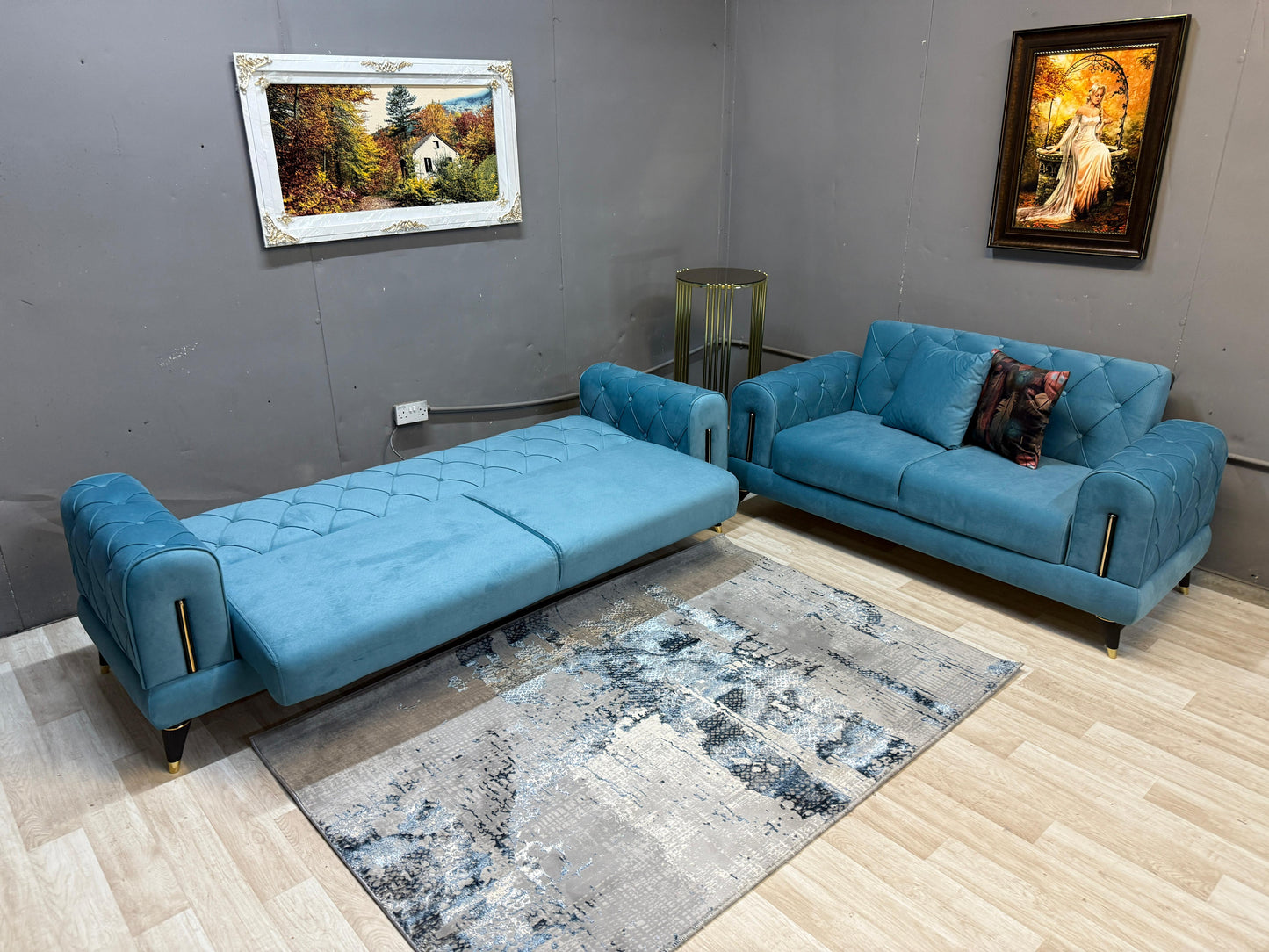 Stylish Tesla Sofa Set - 3 Seater + 2 Seater with Storage & Bed Functionality for £1200 | Free Delivery UK