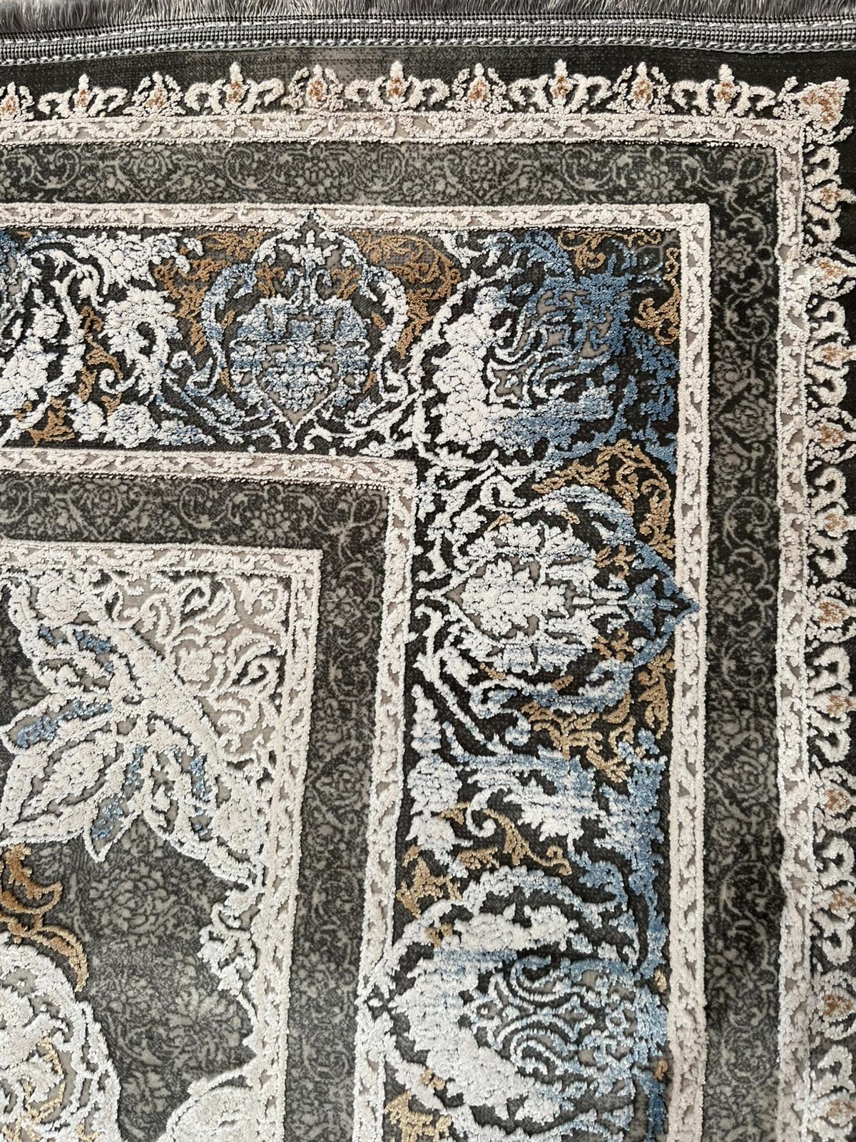 Smokey Blue Persian Living Room Rug - 1200 Reeds