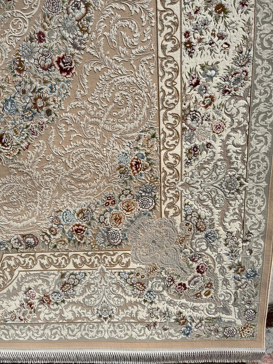 Kalcha Beige Persian Rug Design  - 1500 Reeds