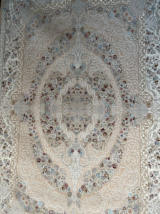 Kalcha Beige Persian Rug Design  - 1500 Reeds