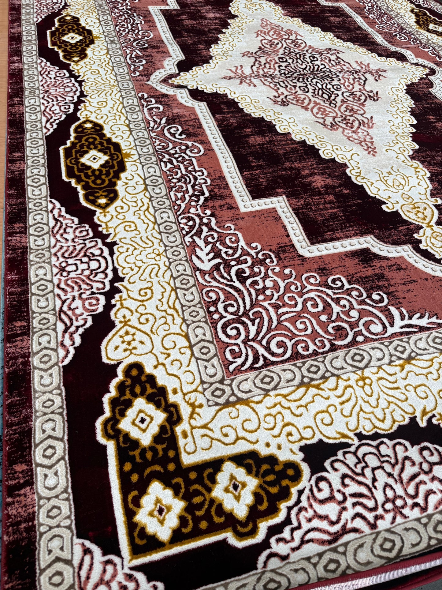 Mistral Red Turkish Design Living Room Area Rug