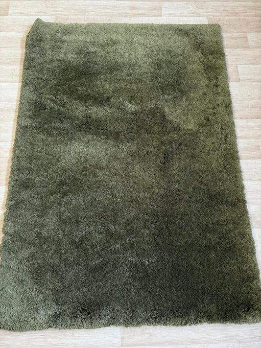 Supersoft Olive Green Area Rug | High Quality, 120 x 170 cm | Free Delivery & Fast Dispatch