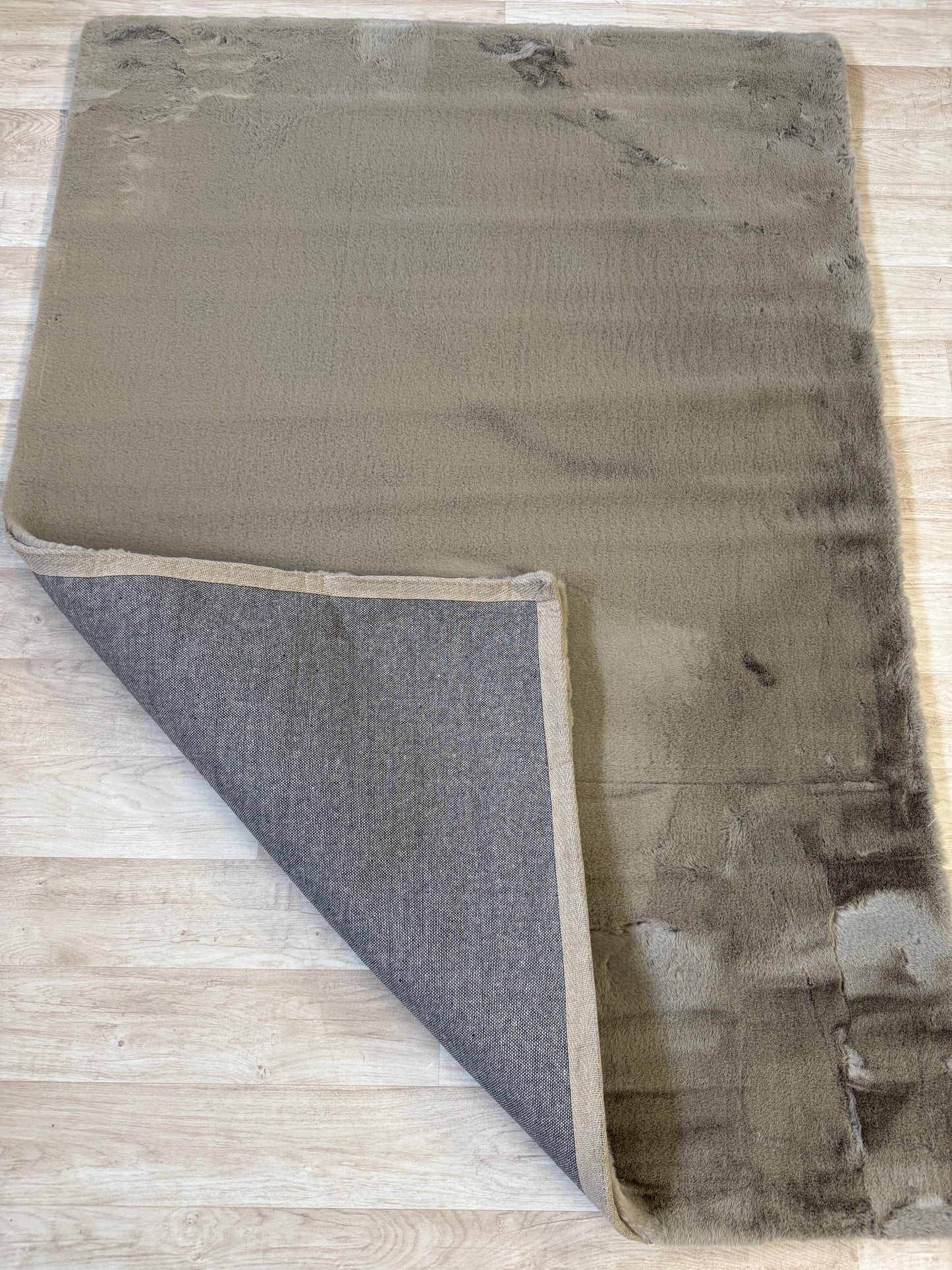 Luxury Faux Fur Taupe Super Soft Rug | Premium Quality | Free Delivery & Fast Dispatch
