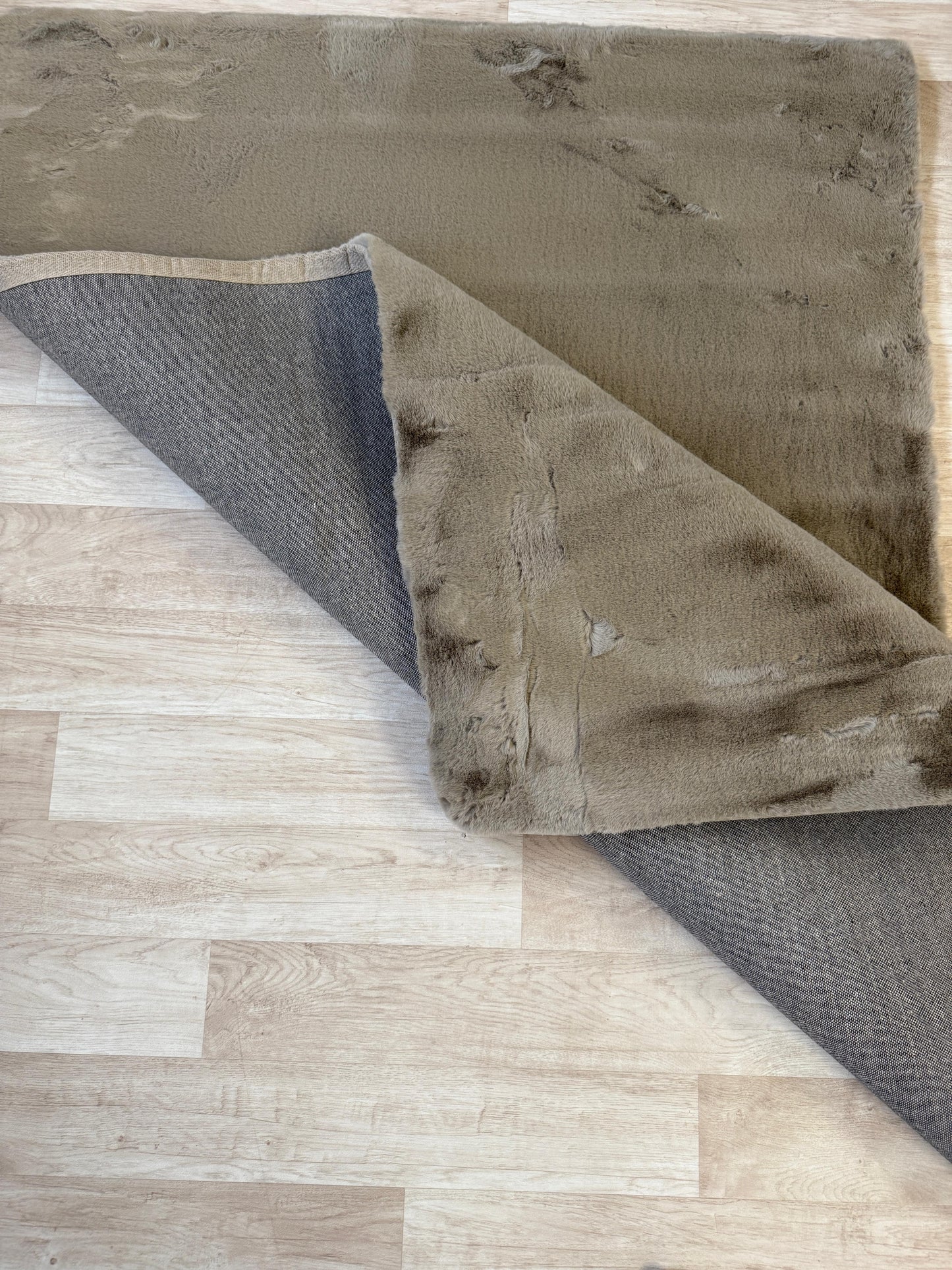 Luxury Faux Fur Taupe Super Soft Rug | Premium Quality | Free Delivery & Fast Dispatch