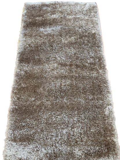 Fluffy 80x150 cm Rug - Soft and Stylish in Mustard, Grey, and Beige