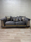 Luxurious Romance Sofa Set - Charcoal with Golden Accents | Bullring Rugs Ltd