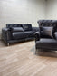 Elitra Sofa Set - Charcoal with Silver Accents | Bullring Rugs Ltd