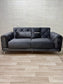 Elitra Sofa Set - Charcoal with Silver Accents | Bullring Rugs Ltd
