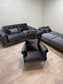 Elitra Sofa Set - Charcoal with Silver Accents | Bullring Rugs Ltd