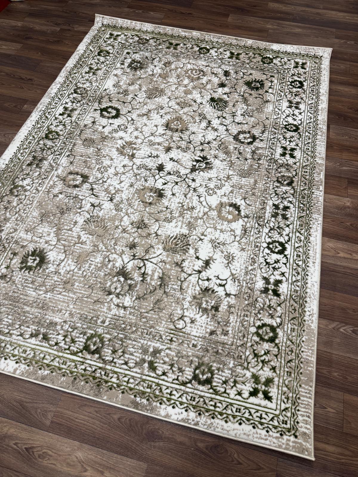 Vintage Floral Area Rug – Soft Polyester Carpet with Jute Backing | Traditional Pattern Rug | Living Room, Bedroom & Hallway Runner