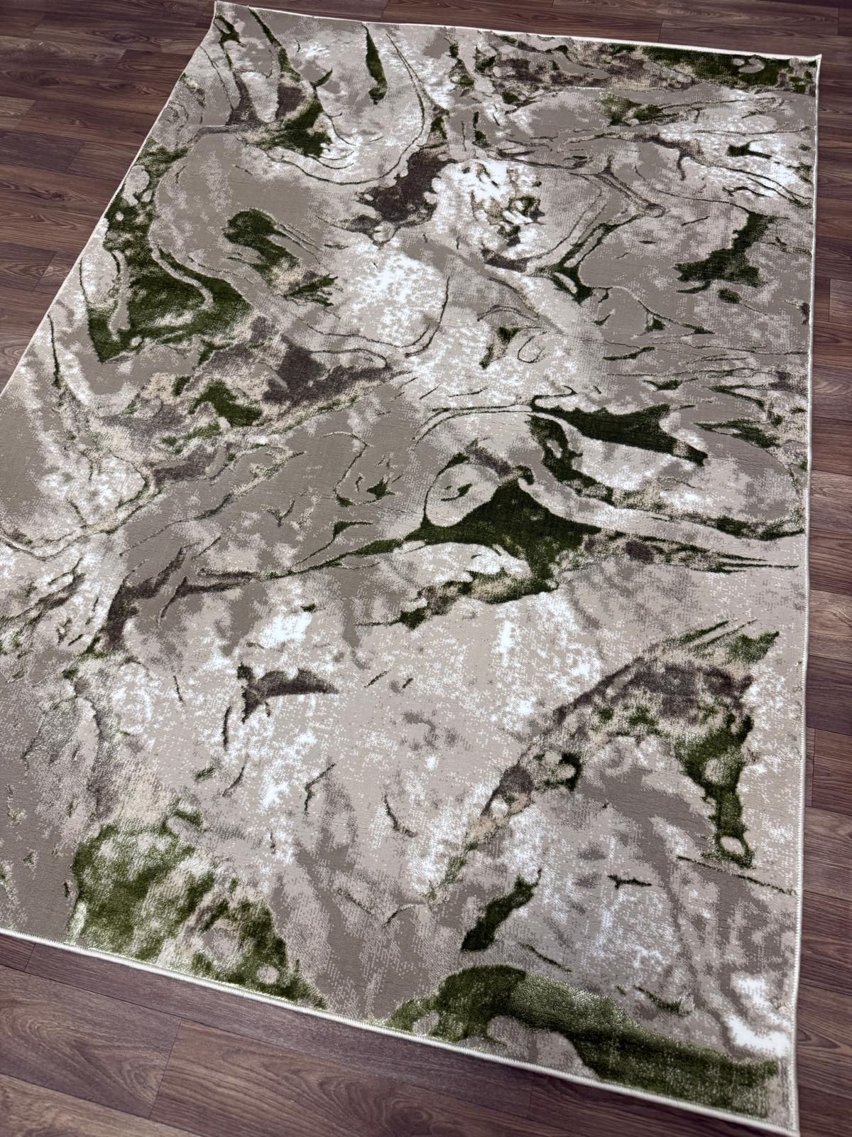 Abstract Marble Effect Area Rug – Modern Pattern Carpet with Jute Backing | Soft Polyester Living Room Rug & Hallway Runner