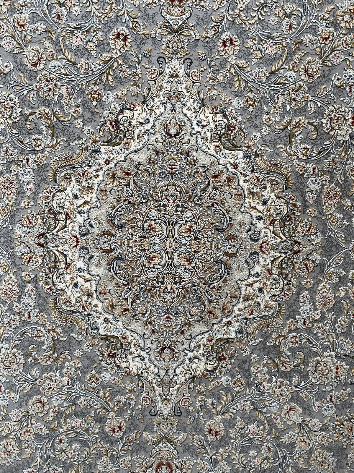 Silver Persian Rug Design  - 1500 Reeds
