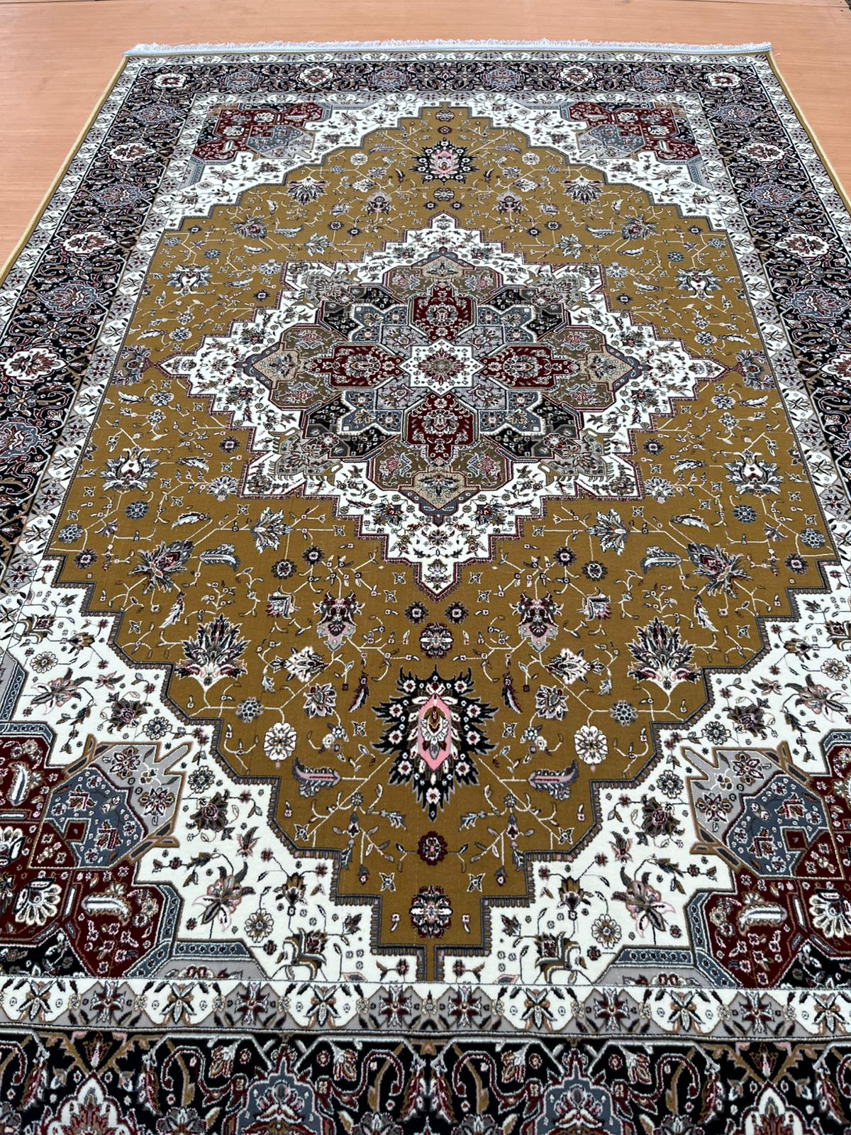 Classic 1200 Reeds Machine-Made Area Rug | Free Delivery & Available in Red, Metallic Blue, and Mustard