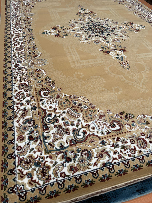 Isfahan Yellow Design Living Room Area Rug