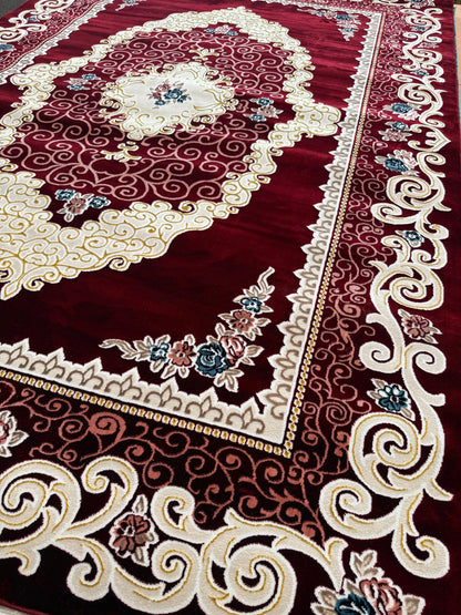 Mistral Red Design Living Room Area Rug