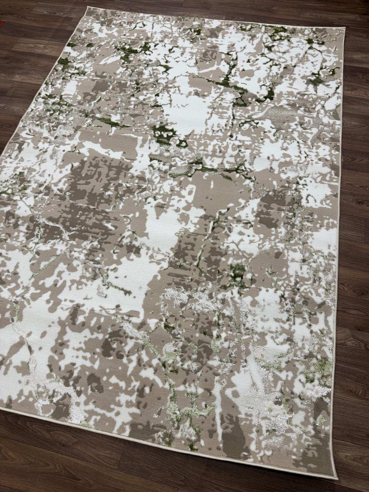 Abstract Shimmer Rug - Emoji 1.6 - Marble Design Style Living Room Area Rug