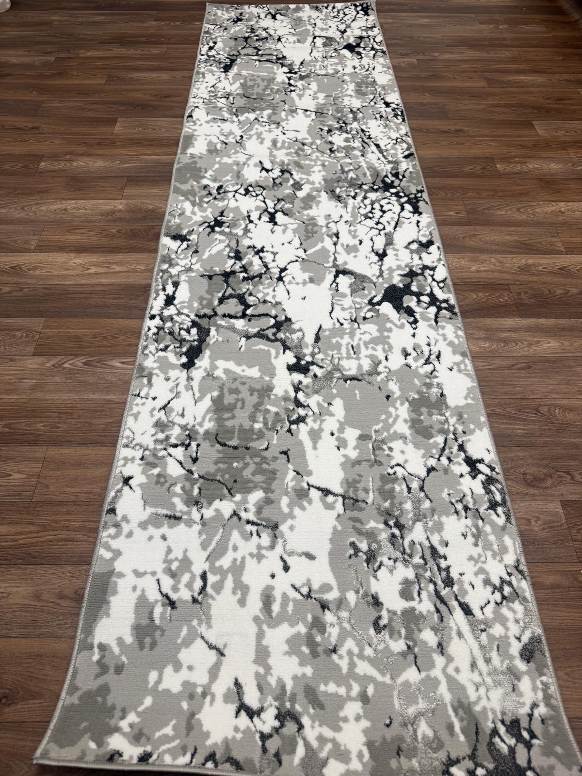 Abstract Shimmer Rug - Emoji 1.6 - Marble Design Style Living Room Area Rug