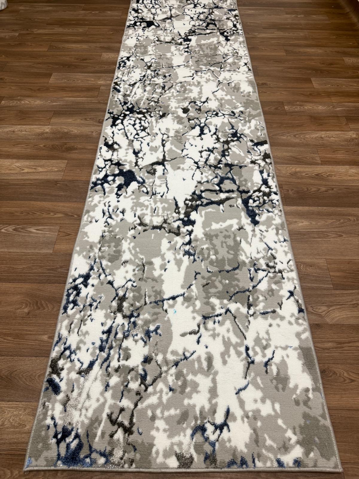 Abstract Shimmer Rug - Emoji 1.6 - Marble Design Style Living Room Area Rug
