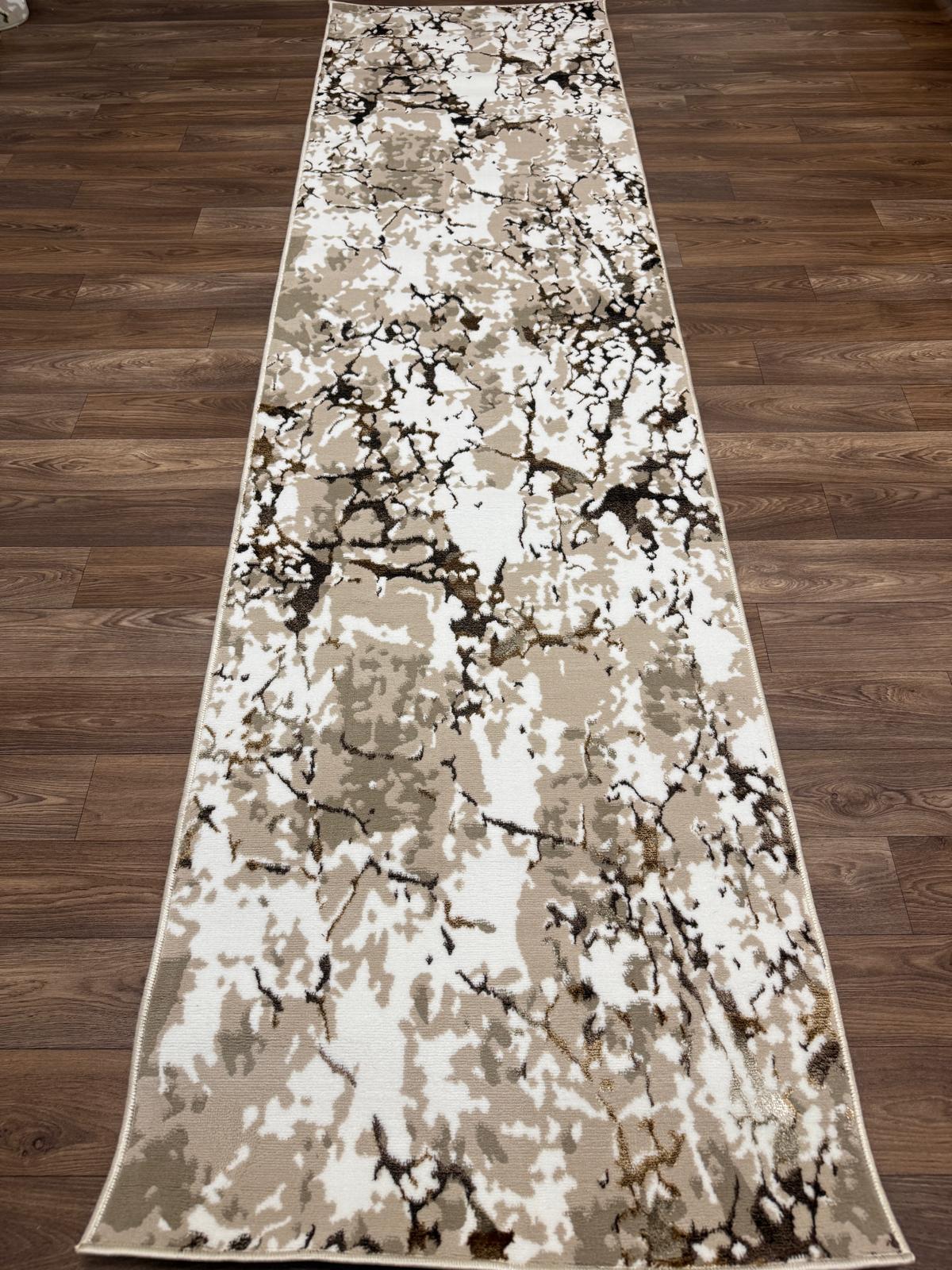 Abstract Shimmer Rug - Emoji 1.6 - Marble Design Style Living Room Area Rug