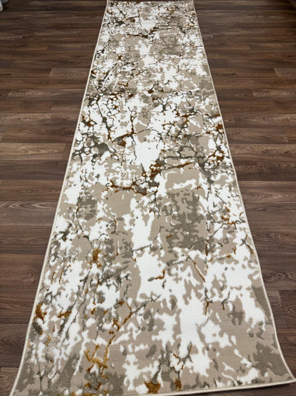 Abstract Shimmer Rug - Emoji 1.6 - Marble Design Style Living Room Area Rug
